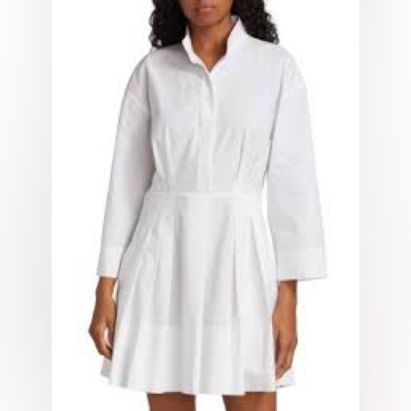 Vince Fitted Band Collar Minidress Size Medium New with tags - Picture 2 of 16